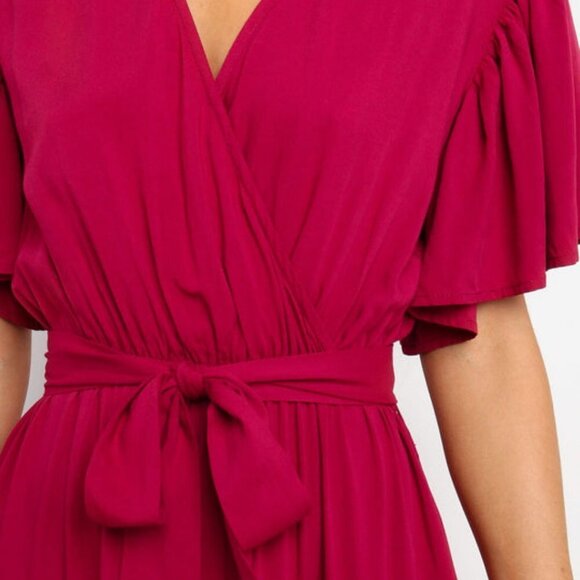 #23❤️ NWOT PETAL & PUP BARKER DRESS IN WINE - Picture 6 of 9